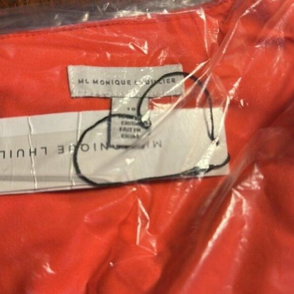 ML Monique Lhuillier Printed Taffeta Crop Top 10 - Picture 11 of 11